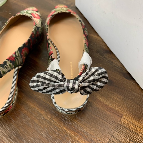 Anthropologie Bow-tied Slingback Flats Floral - Picture 3 of 8